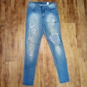 Fashion Nova Distressed Vintage Wash Jeans